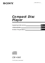 Preview for 1 page of Sony CSX-4160 Operating Instructions Manual