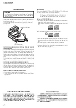 Предварительный просмотр 2 страницы Sony CSX-V58MP Service Manual