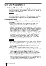 Preview for 62 page of Sony CTE-A10 Operating Instructions Manual