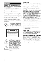 Предварительный просмотр 2 страницы Sony CTR-K790 Operating Instructions Manual