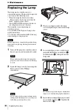 Preview for 46 page of Sony CW125 - VPL WXGA LCD Projector Operating Instructions Manual