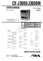 Preview for 1 page of Sony CX-J3000 Service Manual
