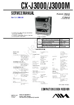 Sony CX-J3000 Service Manual предпросмотр