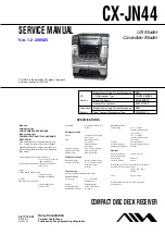 Preview for 1 page of Sony CX-JN44 Service Manual