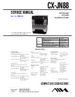 Preview for 1 page of Sony CX-JN88 Service Manual