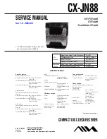 Предварительный просмотр 1 страницы Sony CX-JN88 Service Manual