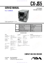 Sony CX-JS5 Service Manual предпросмотр