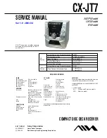Preview for 1 page of Sony CX-JT7 Service Manual