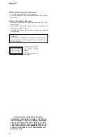 Preview for 2 page of Sony CX-JT7 Service Manual