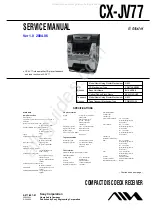 Preview for 1 page of Sony CX-JV77 Service Manual