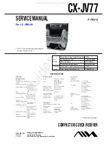 Sony CX-JV77 Service Manual предпросмотр