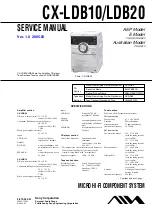 Sony CX-LDB10 Service Manual preview