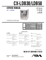 Sony CX-LDB30 Service Manual preview