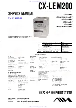 Sony CX-LEM200 Service Manual preview
