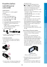 Preview for 14 page of Sony CX105E User Manual