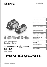 Sony CX115E Operating Manual preview