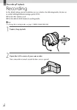 Preview for 20 page of Sony CX160E Operating Manual