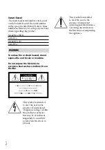 Предварительный просмотр 2 страницы Sony CX360V Operating Manual