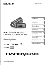 Sony CX500VE Operating Manual preview