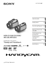 Sony CX550VE Handbook preview