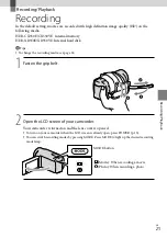 Предварительный просмотр 21 страницы Sony CX550VE Handbook