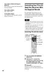 Предварительный просмотр 84 страницы Sony CX777ES - DVP - DVD Changer Operating Instructions Manual