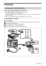 Предварительный просмотр 17 страницы Sony CX80 - VPL XGA LCD Projector Quick Reference Manual