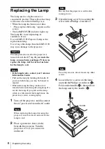 Предварительный просмотр 20 страницы Sony CX80 - VPL XGA LCD Projector Quick Reference Manual