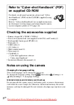 Предварительный просмотр 8 страницы Sony Cyber-shot DCS-TX7 Instruction Manual