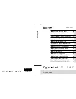 Preview for 1 page of Sony Cyber-shot DSC-550 Instruction Manual