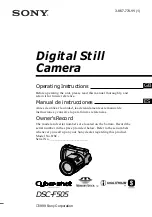 Sony Cyber-shot DSC-F505 Operating Instructions Manual предпросмотр