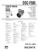 Sony Cyber-shot DSC-F505 Service Manual предпросмотр