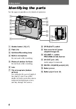 Предварительный просмотр 4 страницы Sony Cyber-shot DSC-F55V Operating Instructions Manual