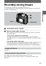 Предварительный просмотр 17 страницы Sony Cyber-shot DSC-F55V Operating Instructions Manual