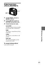 Предварительный просмотр 41 страницы Sony Cyber-shot DSC-F55V Operating Instructions Manual