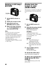 Предварительный просмотр 44 страницы Sony Cyber-shot DSC-F55V Operating Instructions Manual