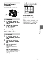 Предварительный просмотр 47 страницы Sony Cyber-shot DSC-F55V Operating Instructions Manual