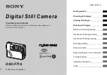 Preview for 1 page of Sony Cyber-shot DSC-F77A Operating Instructions Manual