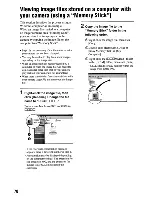 Предварительный просмотр 70 страницы Sony Cyber-Shot DSC-H1 User'S Manual / Troubleshooting