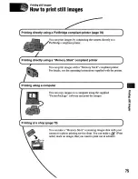 Предварительный просмотр 75 страницы Sony Cyber-Shot DSC-H1 User'S Manual / Troubleshooting