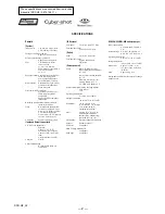 Preview for 2 page of Sony Cyber-shot DSC-H2 Service Manual