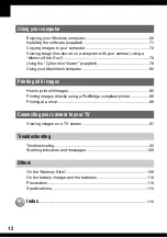 Preview for 12 page of Sony Cyber-shot DSC-H2 User'S Manual / Troubleshooting