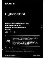 Sony Cyber-shot DSC-H50 Instruction Manual preview