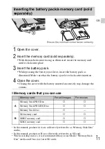 Предварительный просмотр 11 страницы Sony Cyber-shot DSC-H70 Instruction & Operation Manual