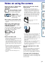 Предварительный просмотр 3 страницы Sony Cyber-shot DSC-HX1 Handbook