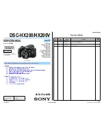 Preview for 1 page of Sony Cyber-shot DSC-HX200 Service Manual