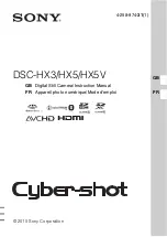 Предварительный просмотр 1 страницы Sony Cyber-shot DSC-HX3 Instruction Manual