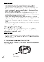 Preview for 12 page of Sony Cyber-shot DSC-HX350 Instruction Manual