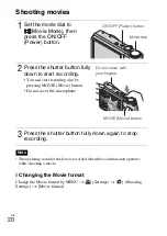 Предварительный просмотр 20 страницы Sony Cyber-shot DSC-HX5 Instruction Manual