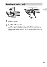 Предварительный просмотр 11 страницы Sony Cyber-shot DSC-HX50 Instruction & Operation Manual